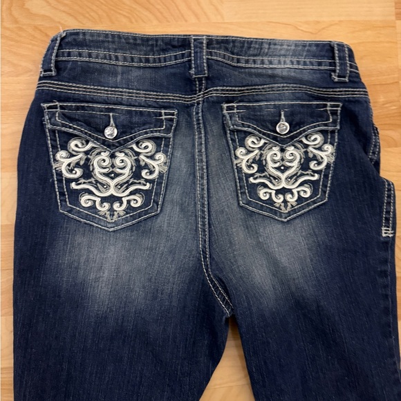 a.n.a Bootcut denim Jeans with rhinestone embellishment size 16W - Picture 7 of 16